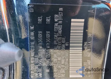 2019 Toyota Highlander Se z USA, uszkodzony, nr VIN 5TDJZRFH4KS588853